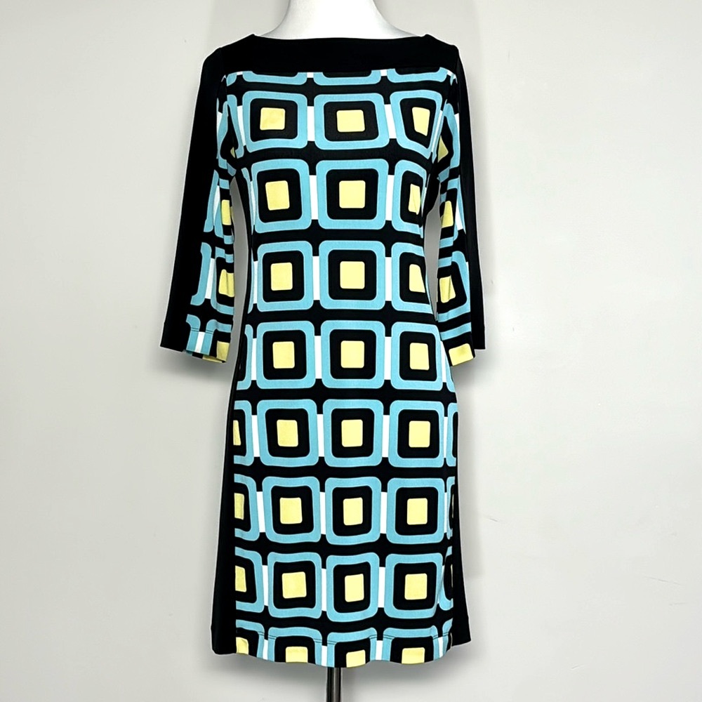 Banana Republic Factory Women’s Mod Geometric Shift Midi Dress Size XS